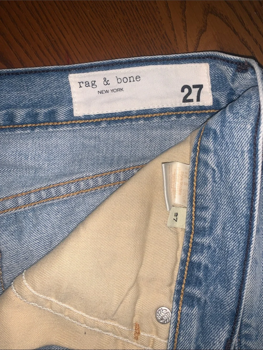 Rag & bone light wash denim shorts
